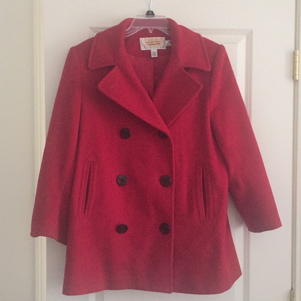 Talbots wool Pea coat size 6 Petite